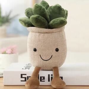 9"    Succulent  Cream Soft Fluffy Toy Succulent Pillow or Decor
